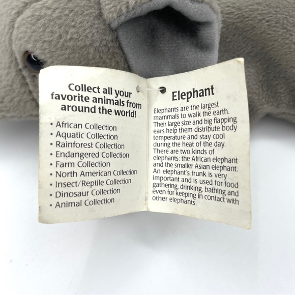 Vintage Nature Bean Buddies Elephant Plush - Picture 9 of 11